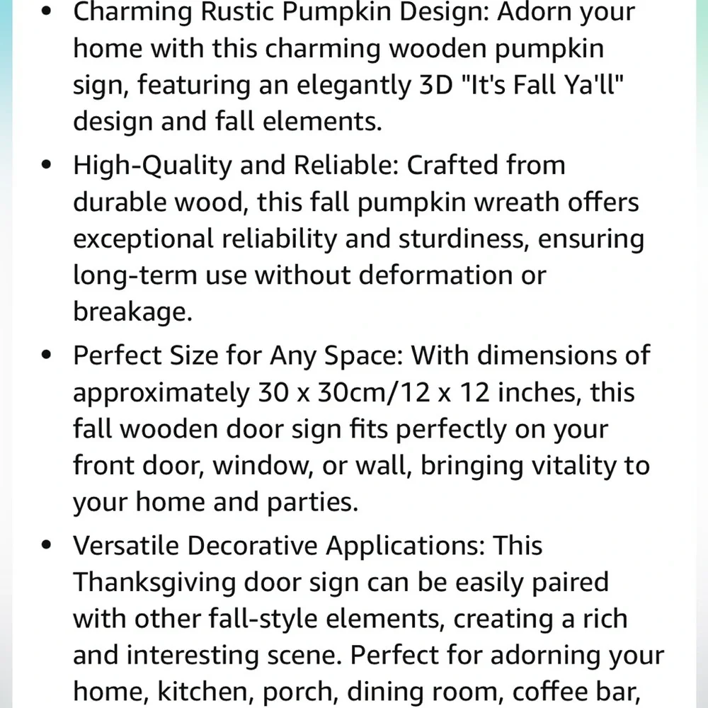 Fall wooden Decor Sign